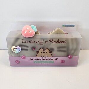 Pusheen x Creme Plush Spa Headband | 3D Soft Limited Edition Strawberry NEW